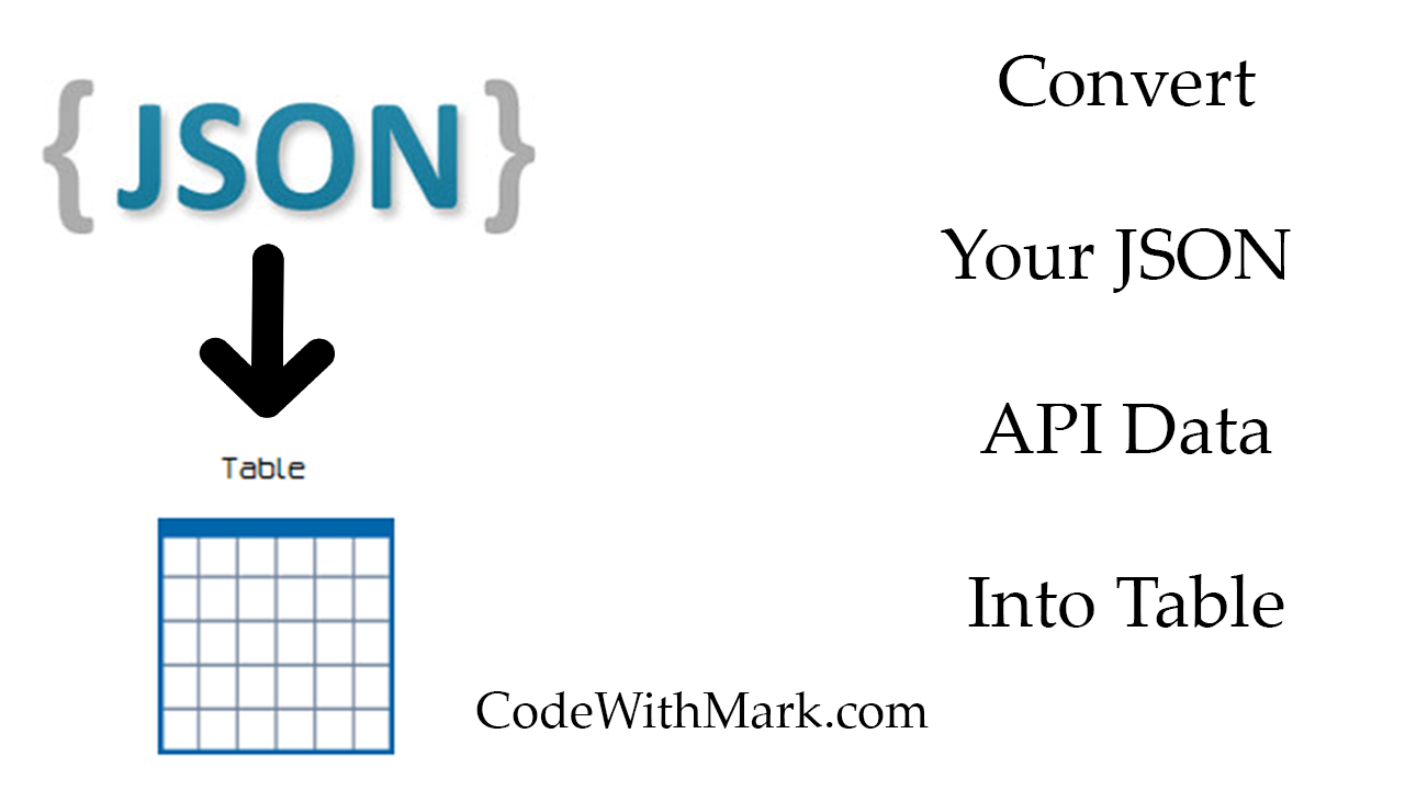 Convert Your API JSON Data to HTML Table