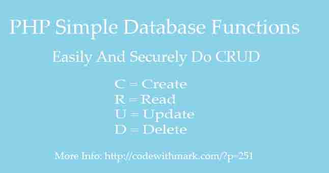 PHP Simple Database Class